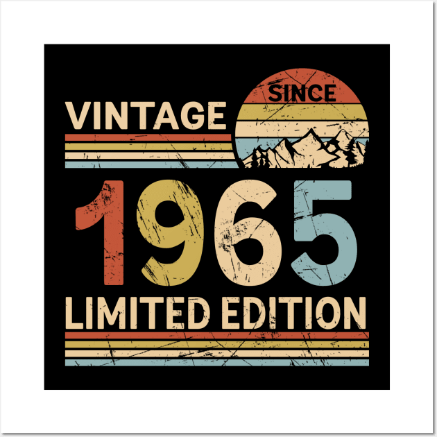 Vintage Since 1965 Limited Edition 58th Birthday Gift Vintage Men's Wall Art by Schoenberger Willard